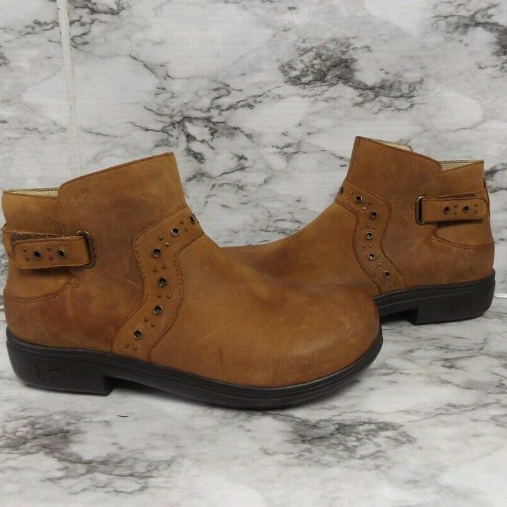 NEW Alegria Leather Embellished Ankle Boots Zoey